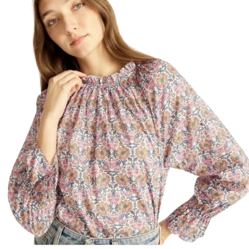 J. Crew Floral Print Women's Blouse Size S Nwt
